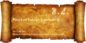 Mesterházy Leonárd névjegykártya